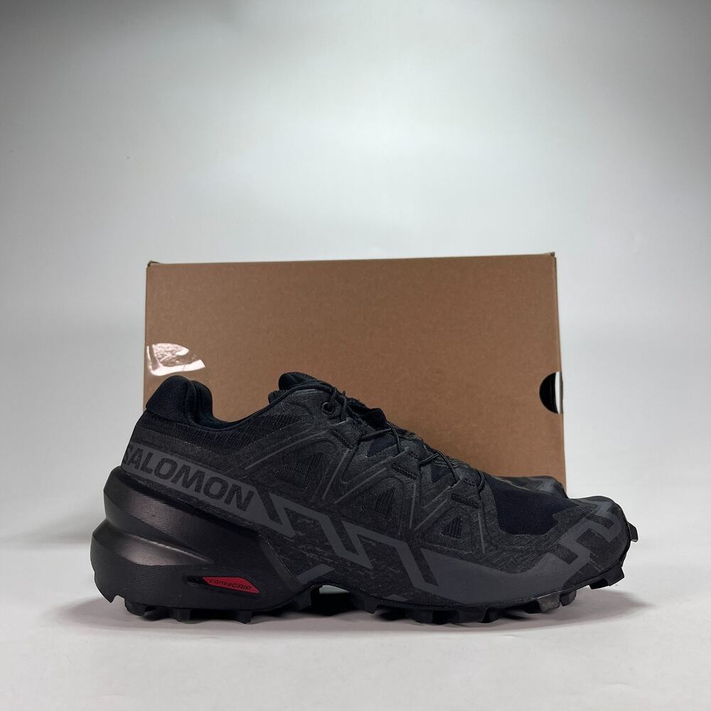 Salomon Speedcross 6 Black Phantom Trail Running Shoes 417428 Women's Size 8